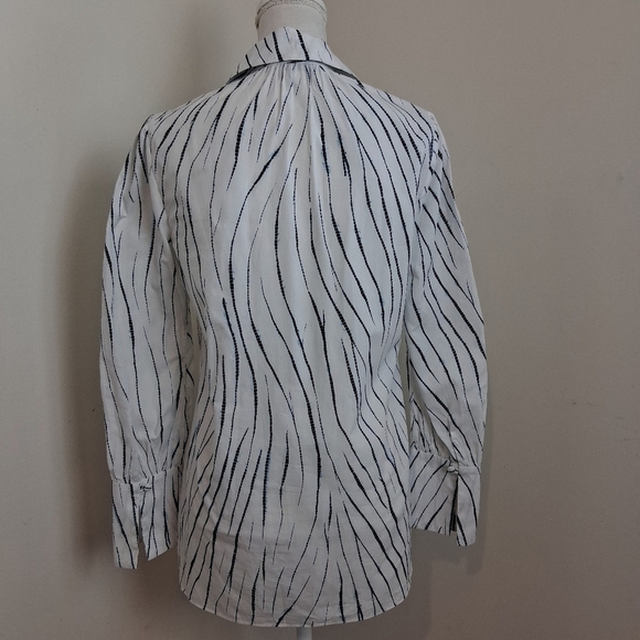 Charlotte Brody Laurel Blouse In White Willow Size Small - Picture 10 of 13